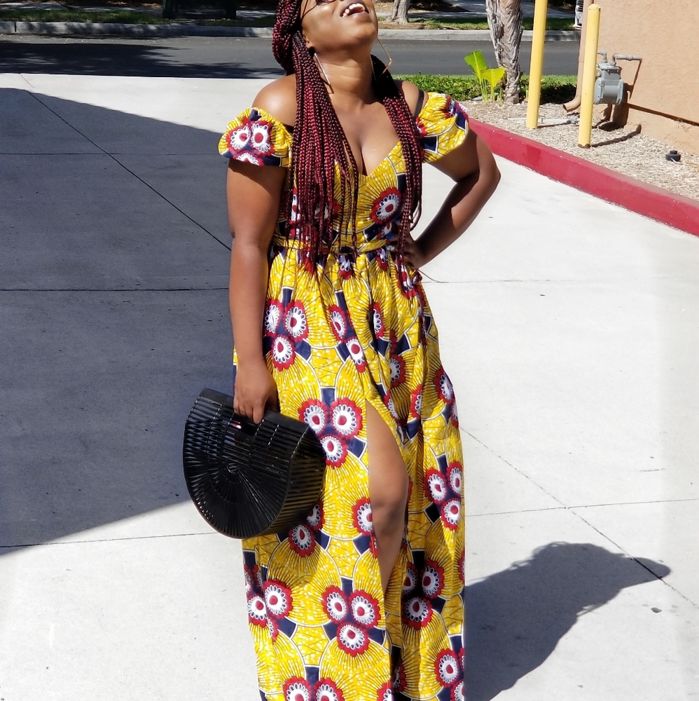 Ankara African Print Maxi Dress
